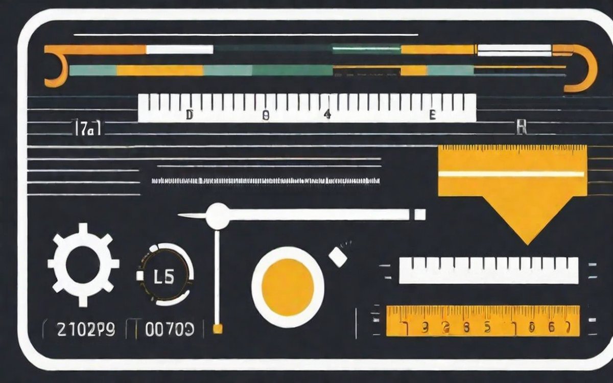 Linear measuring padding between elements